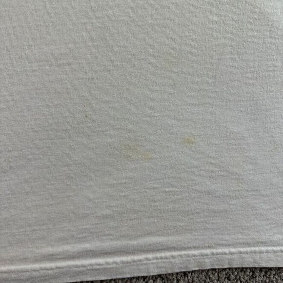 VINTAGE Sunset Marina Florida Shirt Mens Extra Large White 5th & Ocean FLAW - Picture 4 of 12